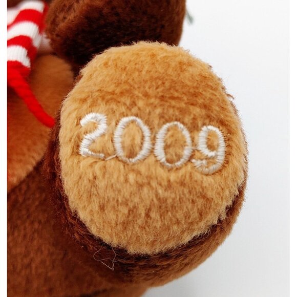 Sears Plush Reginald Raccoon 6” Christmas Holiday Stuffed Toy 2009 Beanbag - Picture 6 of 6